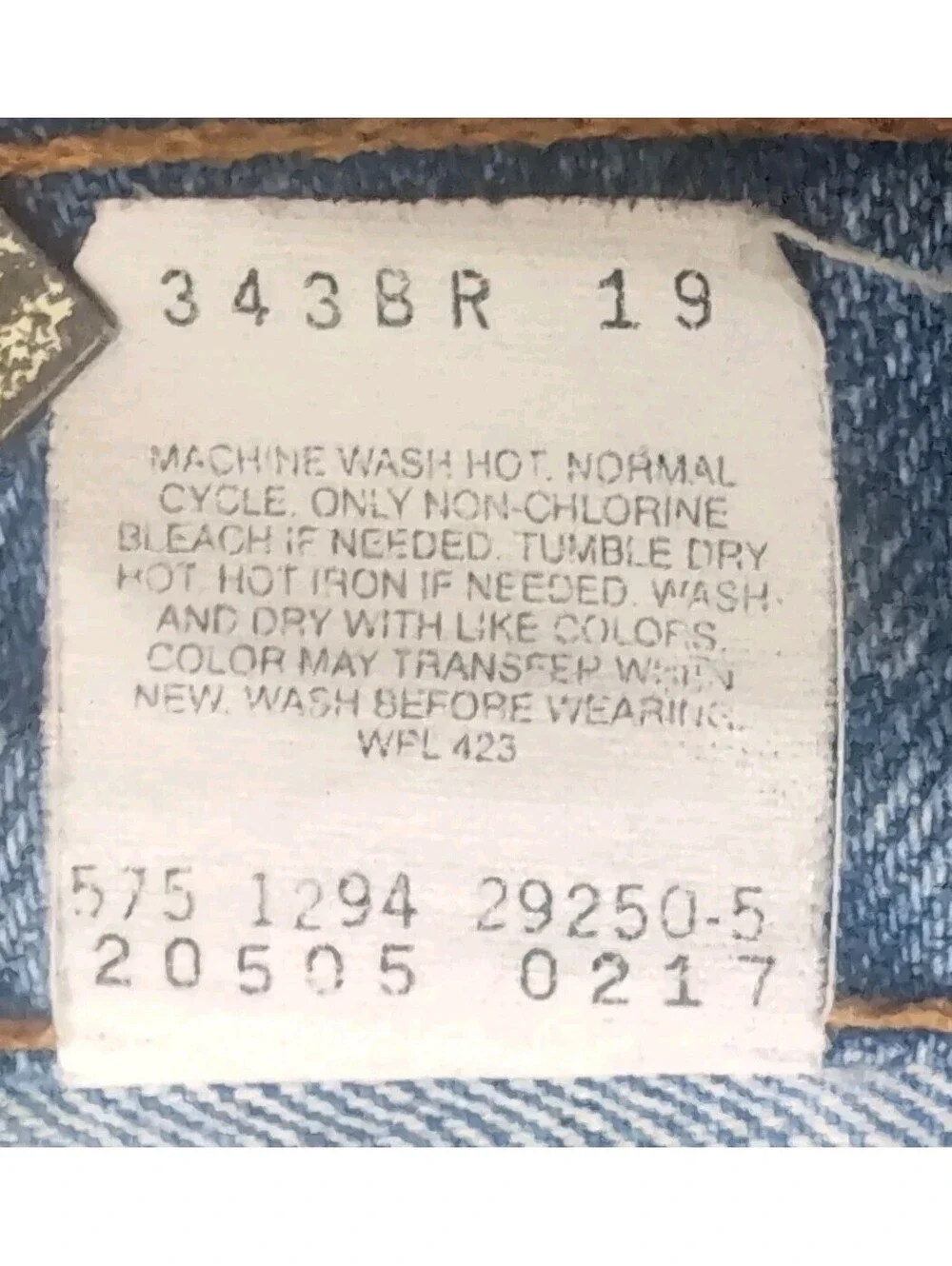 Vintage Levis 505 Jeans Mens 32x32 Orange Blank Tab Reg Straight Fit Made USA